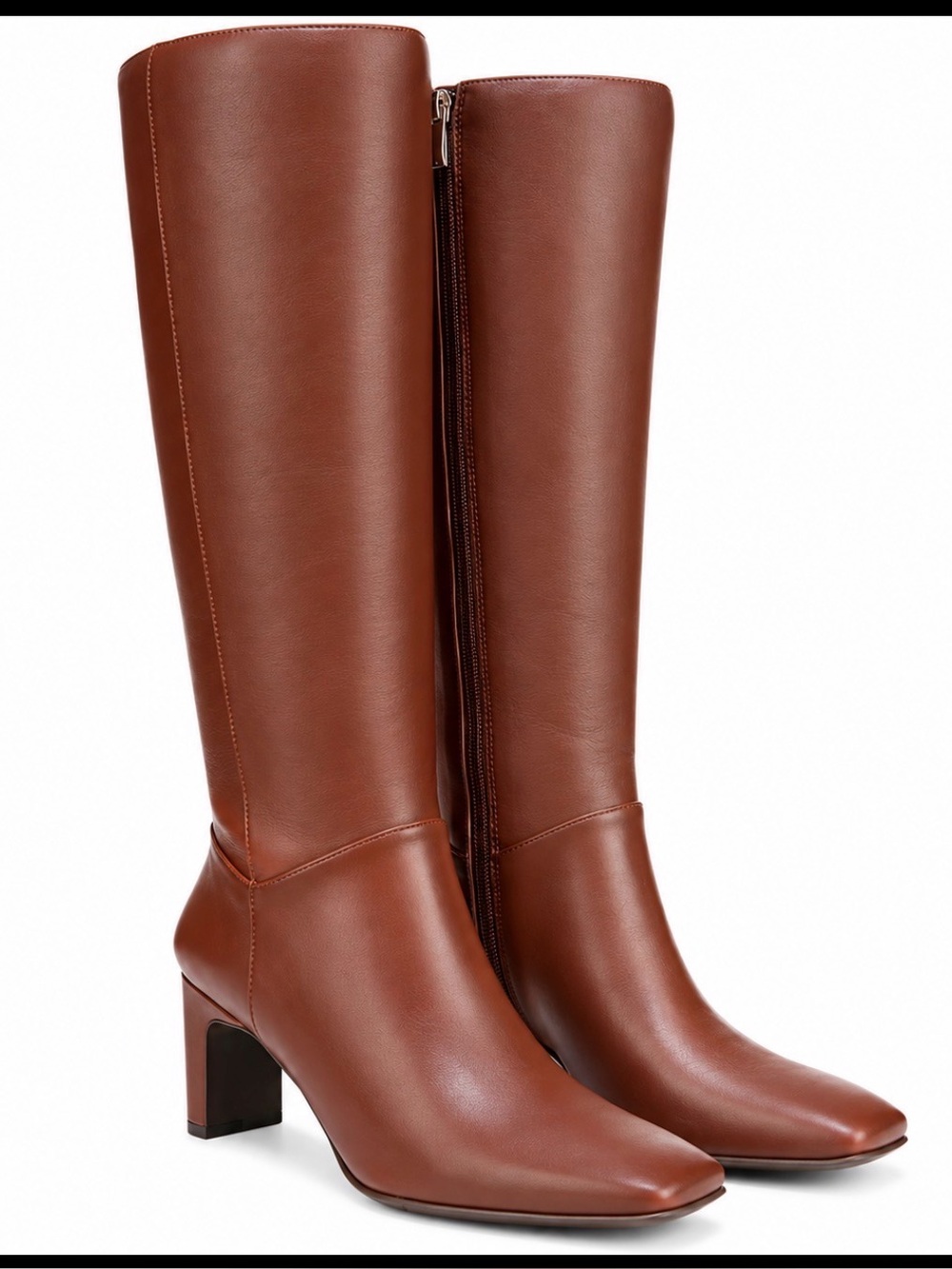 Naturalizer Women Boots Nona Knee High Saddle Tan Brown Extra Wide Calf Sz.9,5WW